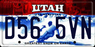 UT license plate D565VN