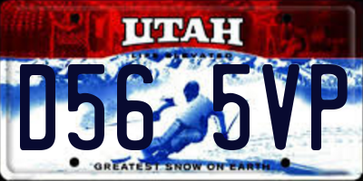UT license plate D565VP
