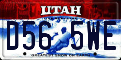 UT license plate D565WE