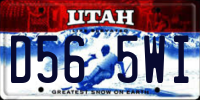 UT license plate D565WI