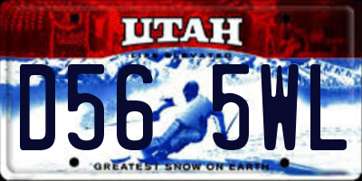 UT license plate D565WL
