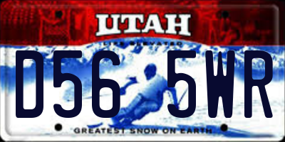 UT license plate D565WR