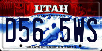 UT license plate D565WS