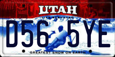 UT license plate D565YE