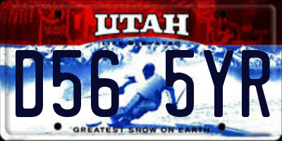 UT license plate D565YR