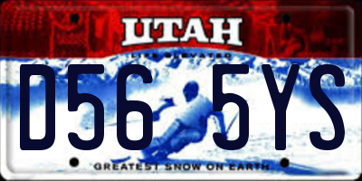 UT license plate D565YS