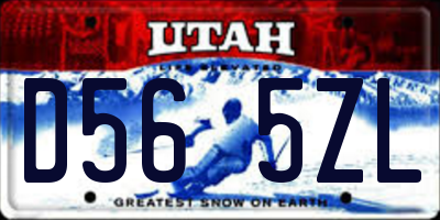 UT license plate D565ZL