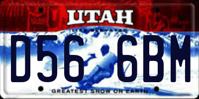 UT license plate D566BM