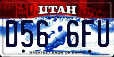 UT license plate D566FU