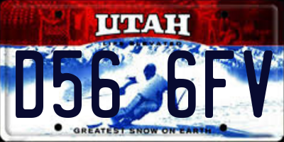 UT license plate D566FV
