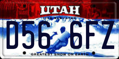 UT license plate D566FZ