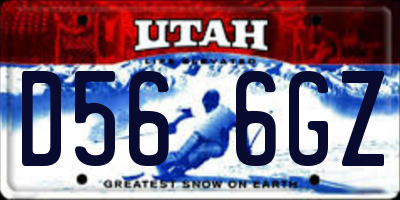 UT license plate D566GZ