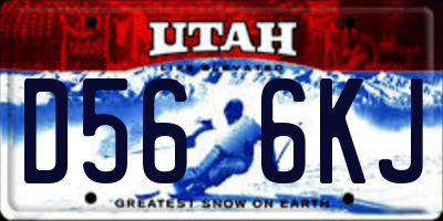 UT license plate D566KJ