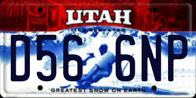 UT license plate D566NP