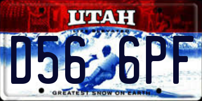 UT license plate D566PF