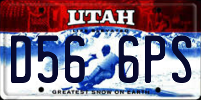 UT license plate D566PS