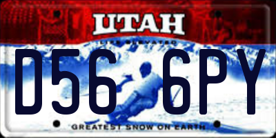 UT license plate D566PY