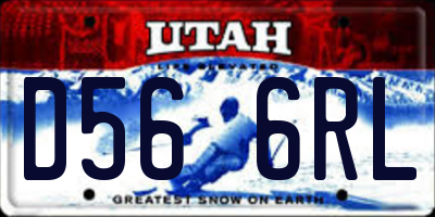 UT license plate D566RL
