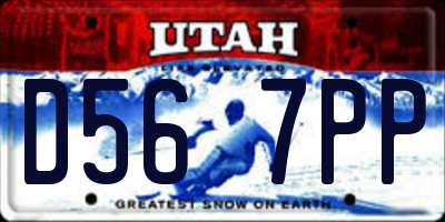 UT license plate D567PP