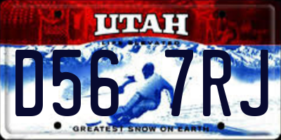 UT license plate D567RJ