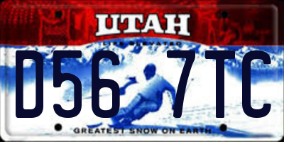 UT license plate D567TC