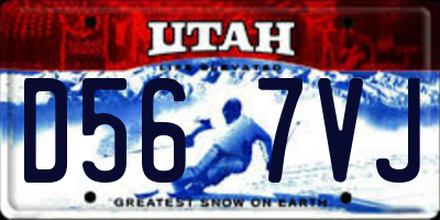 UT license plate D567VJ