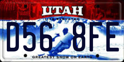UT license plate D568FE