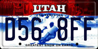 UT license plate D568FF