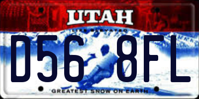 UT license plate D568FL