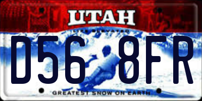 UT license plate D568FR
