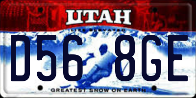 UT license plate D568GE