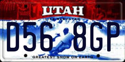 UT license plate D568GP