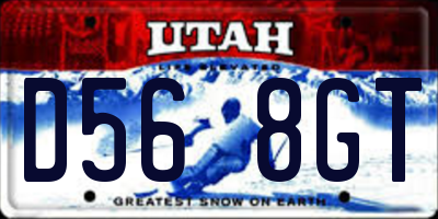 UT license plate D568GT