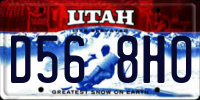 UT license plate D568HO