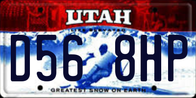 UT license plate D568HP