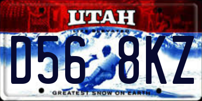 UT license plate D568KZ