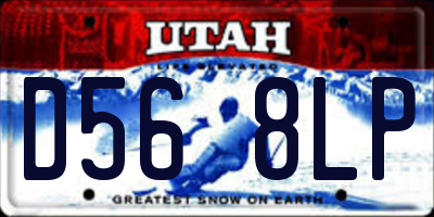UT license plate D568LP