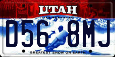 UT license plate D568MJ