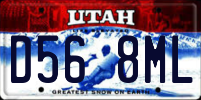 UT license plate D568ML