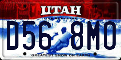 UT license plate D568MO