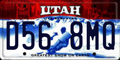 UT license plate D568MQ