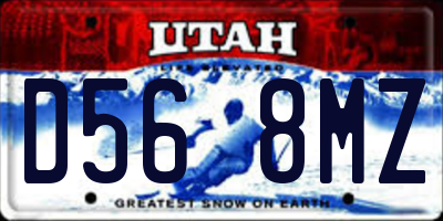 UT license plate D568MZ