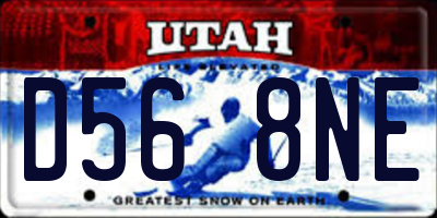 UT license plate D568NE