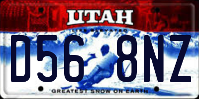 UT license plate D568NZ