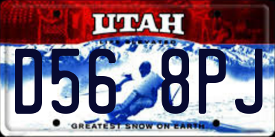 UT license plate D568PJ