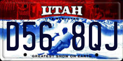 UT license plate D568QJ