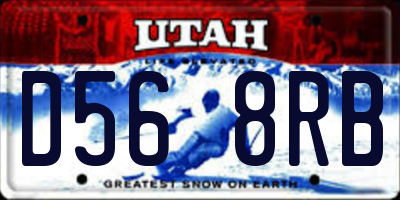 UT license plate D568RB