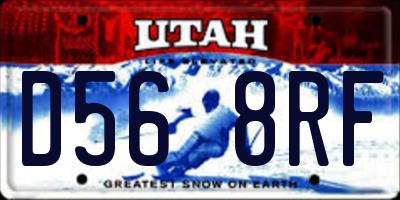 UT license plate D568RF