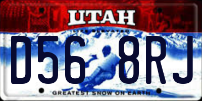 UT license plate D568RJ