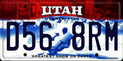 UT license plate D568RM